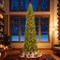 Slim 12 Ft Artificial Pre-Lit Xmas Tree with 2840 Branch Tips and 1000 LED Lights Foldable Metal Base
